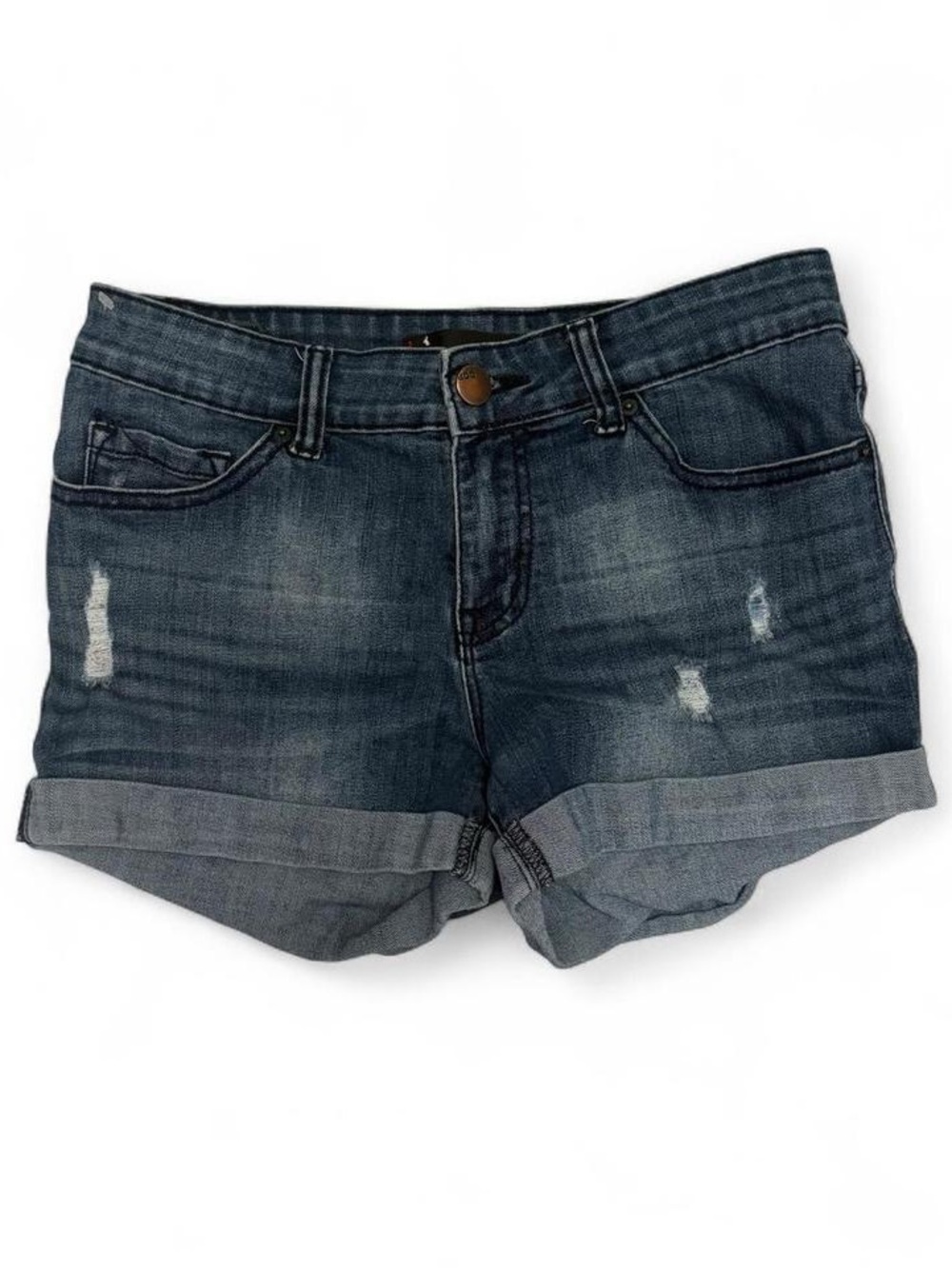 BDG Dark Indigo Rolled-Hem Jean Shorts